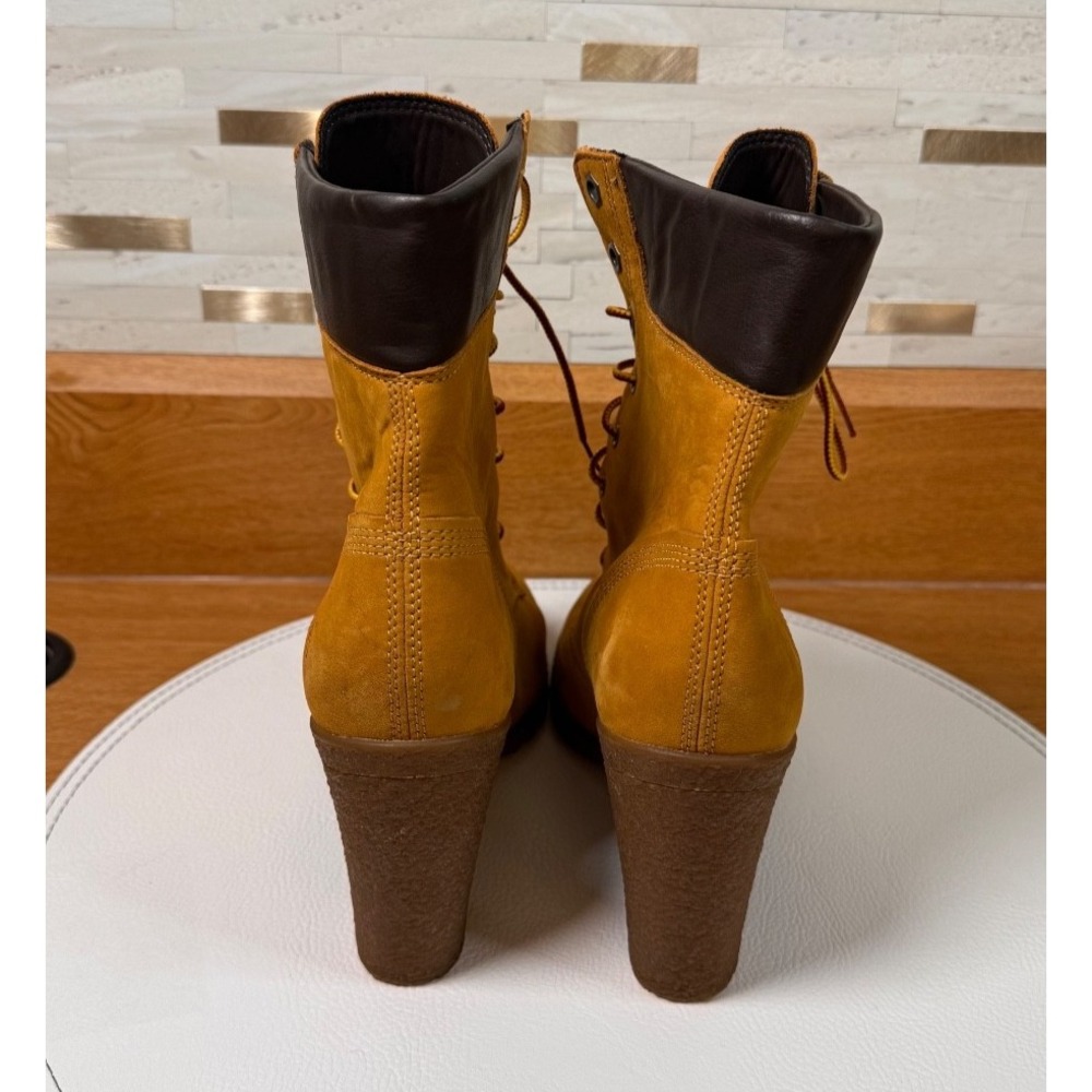 Women's Timberland GLANCY 6" Boots, Wheat Nubuck TB08715A Size 7.5 - Picture 4 of 7